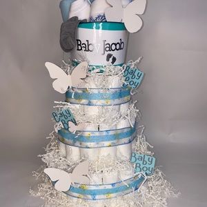 Custom Name Diaper Cakes